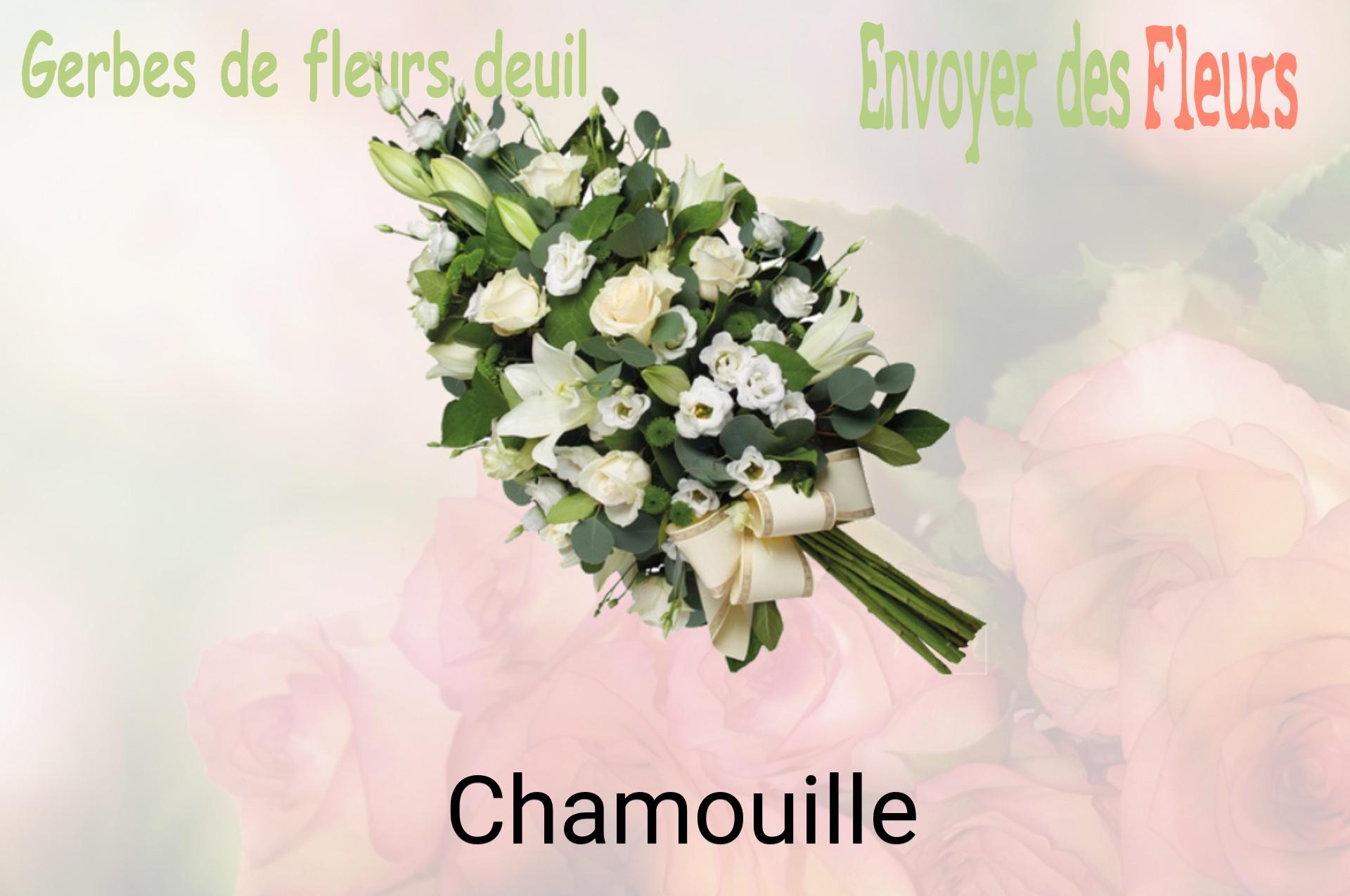 Gerbe de fleurs de deuil livrée à Chamouille